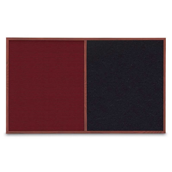 Enclosed Corkboard, 3 Door, 96"x48", 4" Fra